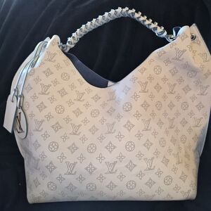 Large White Calfskin Tote W/Suede Inside